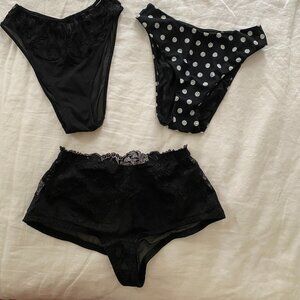 3 pairs of la perla, malizia by la perla panties